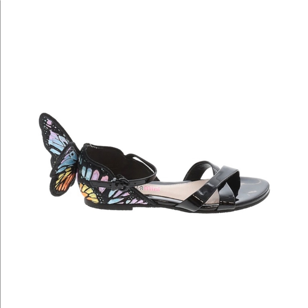 Sophia Webster Black Butterfly Kids Sandals